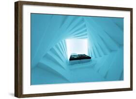 Arctic Circle, Lapland, Scandinavia, Sweden, Kiruna, Ice Hotel (Jukkasjarvi) Bedroom-Christian Kober-Framed Photographic Print