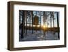 Arctic Circle, Lapland, Scandinavia, Sweden, the Tree Hotel, the Mirror Cube Room-Christian Kober-Framed Photographic Print