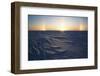 Arctic Coastal Plain, Sundog over Snowy Landscape, Alaska, USA-Hugh Rose-Framed Photographic Print