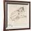 Arctic Dog, Facing Right (Pencil on Paper)-James Ward-Framed Giclee Print