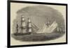 Arctic Expedition in Search of Sir John Franklin, First Iceberg Seen, 3 June-null-Framed Giclee Print