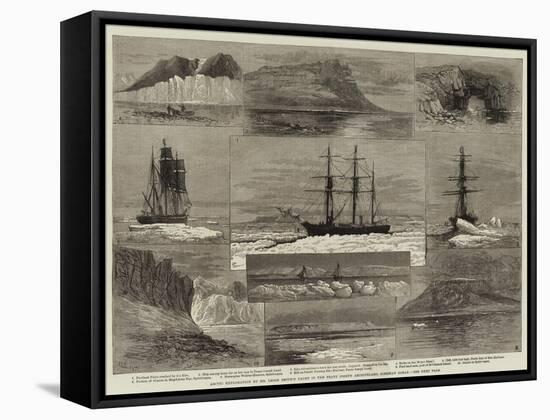 Arctic Exploration by Mr Leigh Smith's Yacht in the Franz Joseph Archipelago, Siberian Ocean-Walter William May-Framed Stretched Canvas