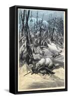 Arctic Fox Attacking Trapped Sable, 1874-null-Framed Stretched Canvas
