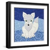 Arctic Fox-Betz White-Framed Art Print