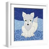 Arctic Fox-Betz White-Framed Art Print