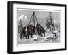 Arctic Life, Cutting a Way Out of the Ice from Winter Quarters, 1875-W Palmer-Framed Giclee Print