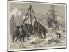 Arctic Life, Cutting a Way Out of the Ice from Winter Quarters-William Heysham Overend-Mounted Giclee Print