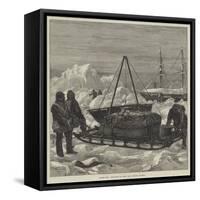 Arctic Life, Preparing to Start on a Sledge Journey-William Heysham Overend-Framed Stretched Canvas