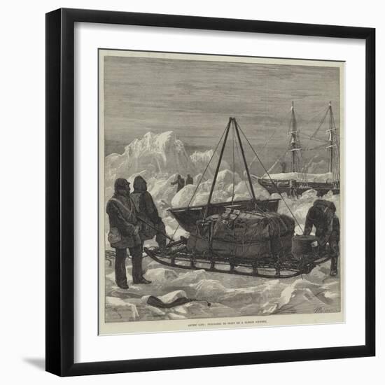 Arctic Life, Preparing to Start on a Sledge Journey-William Heysham Overend-Framed Giclee Print