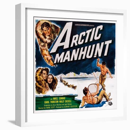 Arctic Manhunt, Bottom Left: Mikel Conrad, Carol Thurston, 1949-null-Framed Art Print