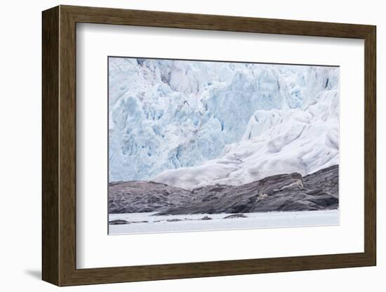 Arctic, Norway, Fourth of July Glacier, Folded Ice, Folded Ice at the Foot of the Glacier-Ellen Goff-Framed Photographic Print