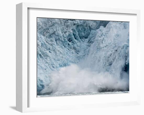 Arctic Ocean, Norway, Svalbard. Calving Glacier-Jaynes Gallery-Framed Photographic Print