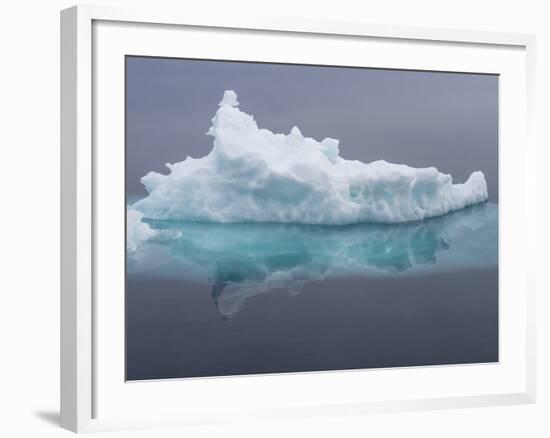 Arctic Ocean, Norway, Svalbard. Iceberg Reflects in Ocean-Jaynes Gallery-Framed Photographic Print