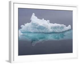 Arctic Ocean, Norway, Svalbard. Iceberg Reflects in Ocean-Jaynes Gallery-Framed Photographic Print