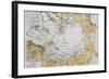 Arctic Old Map. By Paul Vidal De Lablache, Atlas Classique, Librerie Colin, Paris, 1894-marzolino-Framed Art Print