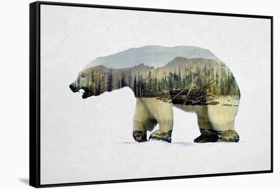 Arctic Polar Bear-Davies Babies-Framed Stretched Canvas