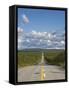 Arctic Road Towards Kilpisjarvi, Arctic Circle, Lapland, Finland-Doug Pearson-Framed Stretched Canvas