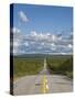 Arctic Road Towards Kilpisjarvi, Arctic Circle, Lapland, Finland-Doug Pearson-Stretched Canvas