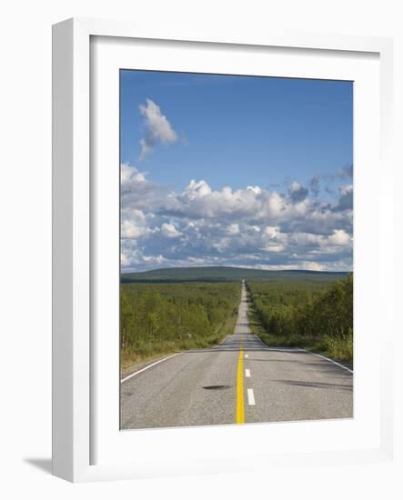 Arctic Road Towards Kilpisjarvi, Arctic Circle, Lapland, Finland-Doug Pearson-Framed Photographic Print