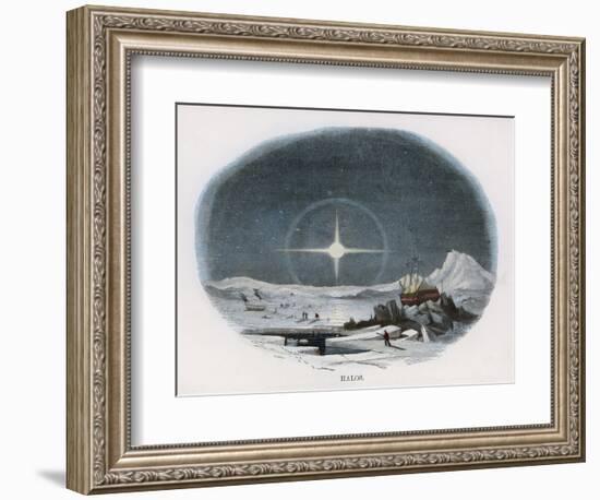 Arctic Scene with Lunar Halo-J.w. Whimper-Framed Art Print