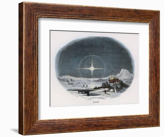 Arctic Scene with Lunar Halo-J.w. Whimper-Framed Art Print