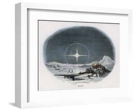 Arctic Scene with Lunar Halo-J.w. Whimper-Framed Art Print
