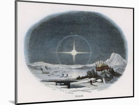 Arctic Scene with Lunar Halo-J.w. Whimper-Mounted Art Print