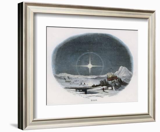 Arctic Scene with Lunar Halo-J.w. Whimper-Framed Art Print