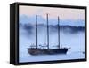 Arctic Sea Smoke Drifts by Raw Faith, an 88-Foot Galleon, on a Minus-12 Degree F Morning-null-Framed Stretched Canvas