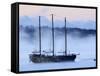 Arctic Sea Smoke Drifts by Raw Faith, an 88-Foot Galleon, on a Minus-12 Degree F Morning-null-Framed Stretched Canvas