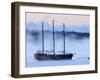 Arctic Sea Smoke Drifts by Raw Faith, an 88-Foot Galleon, on a Minus-12 Degree F Morning-null-Framed Photographic Print