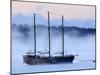 Arctic Sea Smoke Drifts by Raw Faith, an 88-Foot Galleon, on a Minus-12 Degree F Morning-null-Mounted Photographic Print