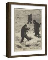 Arctic Sketches from the Pandora, Climbing to the Cairn-null-Framed Giclee Print