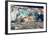 Arctic, Svalbard. 20M High Turquoise Glacier Calving into the Sea-David Slater-Framed Photographic Print