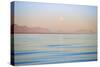 Arctic, Svalbard, Longsfjorden. Moonrise Rises Above Dust at Midnight-David Slater-Stretched Canvas