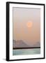 Arctic, Svalbard, Longsfjorden. Moonrise Rises Through Dust at Midnight-David Slater-Framed Photographic Print