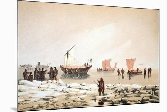 Arctic Travelling, Illustration from 'Voyage to Baffin's Bay and Barrow Straits...', 1852-null-Mounted Giclee Print