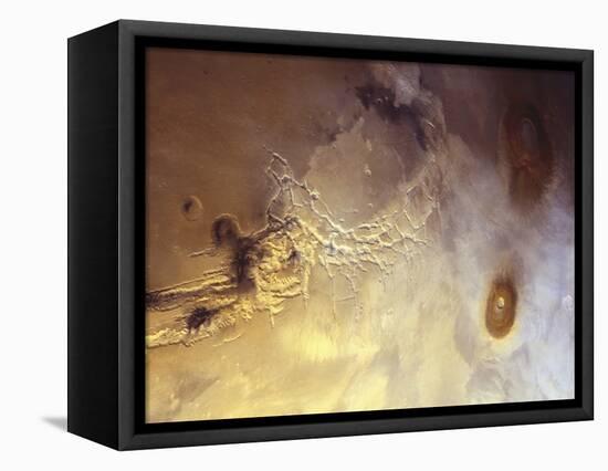 Arcuate Graben System of Noctis Labyrinthus on Mars-Michael Benson-Framed Stretched Canvas