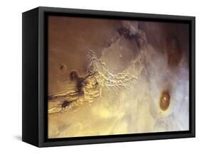 Arcuate Graben System of Noctis Labyrinthus on Mars-Michael Benson-Framed Stretched Canvas