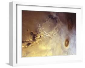 Arcuate Graben System of Noctis Labyrinthus on Mars-Michael Benson-Framed Premium Photographic Print