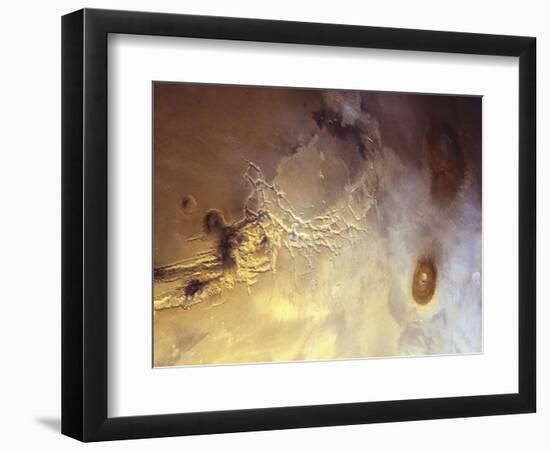 Arcuate Graben System of Noctis Labyrinthus on Mars-Michael Benson-Framed Photographic Print