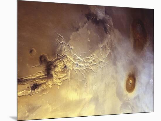 Arcuate Graben System of Noctis Labyrinthus on Mars-Michael Benson-Mounted Photographic Print