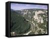 Ardeche Gorges, Languedoc Roussillon, France-John Miller-Framed Stretched Canvas