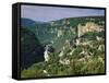 Ardeche Gorges, Roussillon, France-John Miller-Framed Stretched Canvas