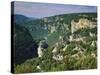 Ardeche Gorges, Roussillon, France-John Miller-Stretched Canvas