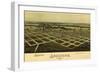 Ardmore, Oklahoma - Panoramic Map - Ardmore, OK-Lantern Press-Framed Art Print