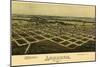 Ardmore, Oklahoma - Panoramic Map - Ardmore, OK-Lantern Press-Mounted Art Print