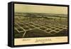 Ardmore, Oklahoma - Panoramic Map - Ardmore, OK-Lantern Press-Framed Stretched Canvas