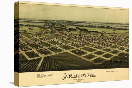 Ardmore, Oklahoma - Panoramic Map - Ardmore, OK-Lantern Press-Stretched Canvas