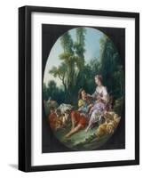 Are They Thinking About the Grape?, 1747-Francois Boucher-Framed Giclee Print